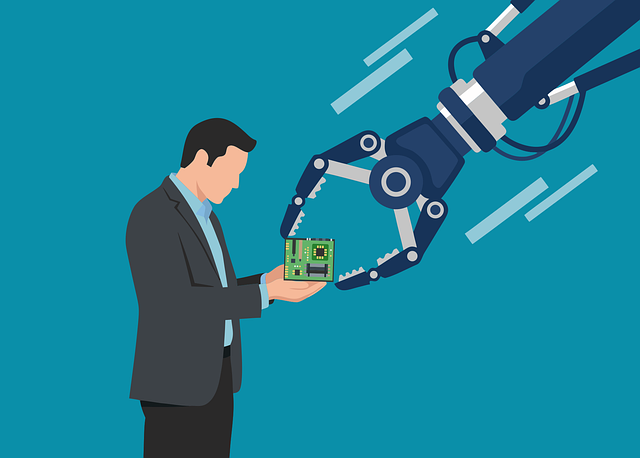 Free technology robotics automation vector
