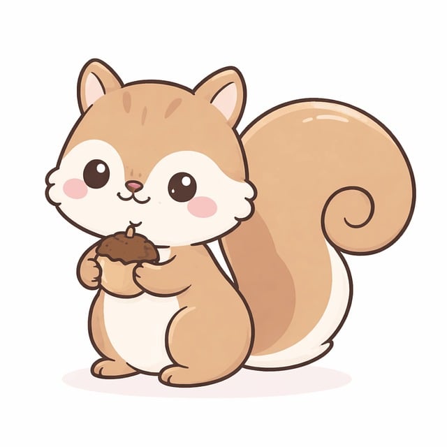 Free squirrel cute squirrel kawaii illustration