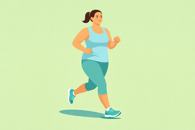 Free plus size jogging running vector