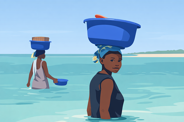 Free women water daily life vector