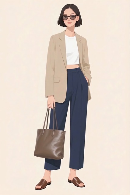 Mode, Frau, Blazer, Jacke, Beige, Kamel
