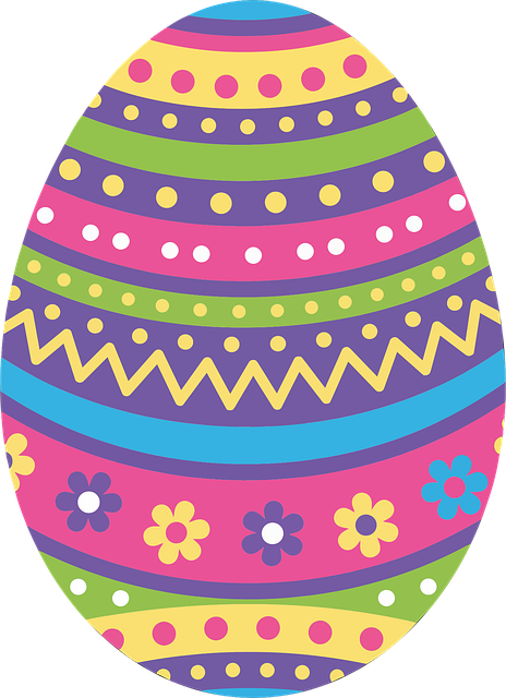 Free easter egg multicoloured vector