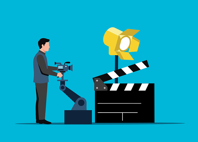 Free filmmaking camera director illustration