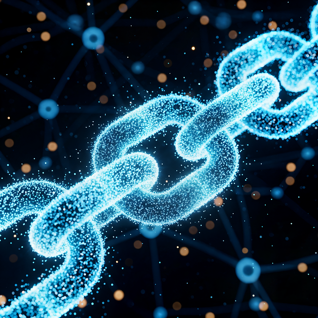 Free blockchain digital chain cryptocurrency illustration