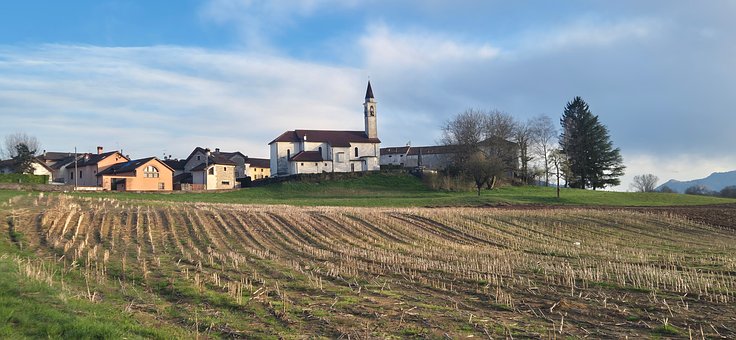 Belluno, Weide, Land, Panorama, Kirche