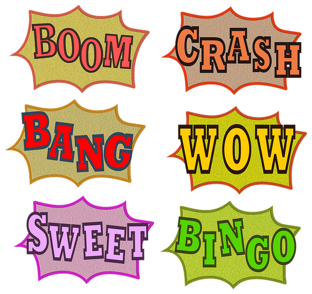 Onomatopoeia, Cartoon, Comic, Wörter