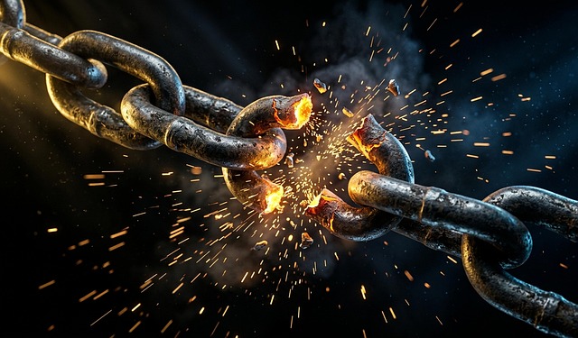 Free chain broken sparks illustration