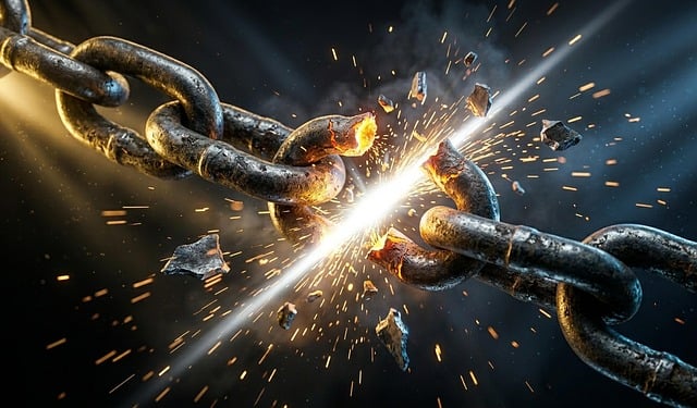 Free chain broken strength illustration