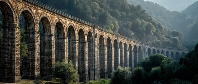 Free aqueduct arch architecture illustration