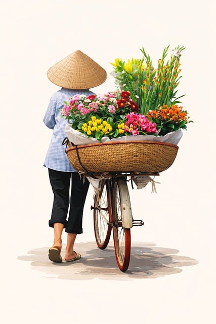 Blomsterhandler, Smukke Blomster, Cykel