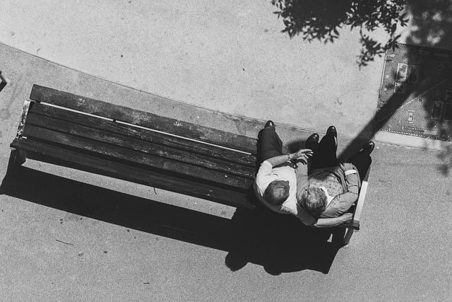 Amor, Pareja, Parque, Banco, Sombra