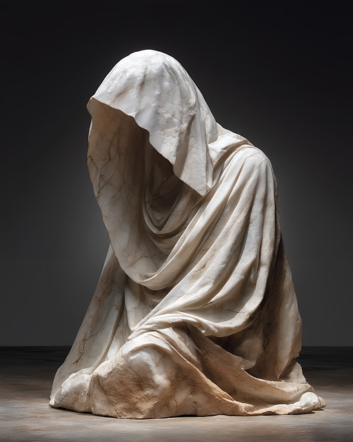 Free sculpture fabric drape illustration