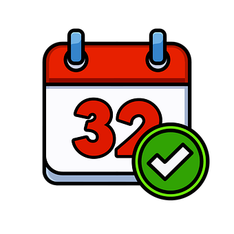 Kalender, Grafik, Überprüfung, Symbol