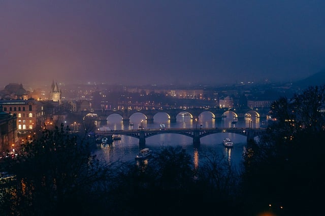 Download free HD stock image of Prague Night Lights Free Prague Night Lights photo and picture