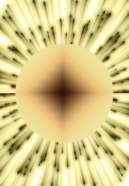 Free light radial halo illustration
