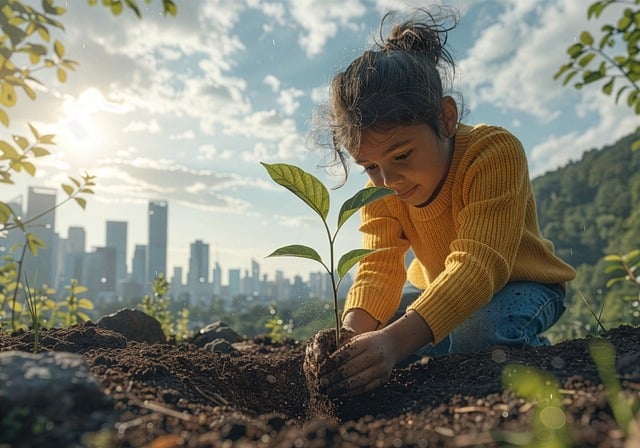Free Earth Day Planting Tree photo and picture