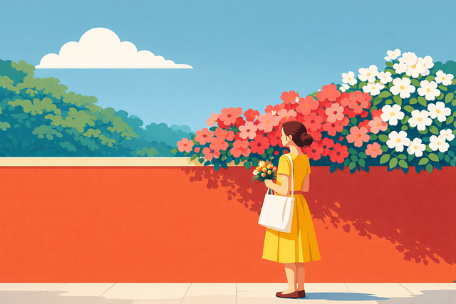 Free spring woman flowers vector