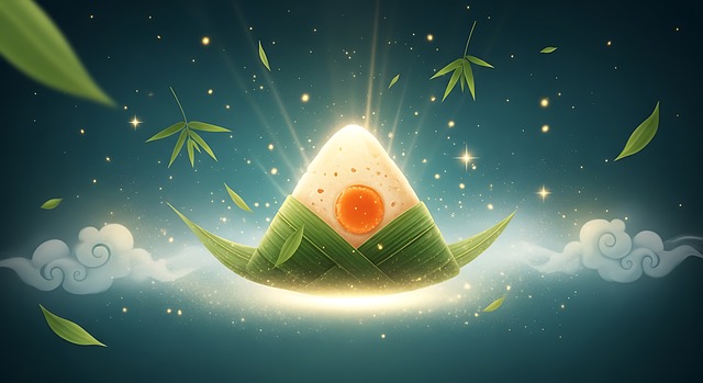 Free zongzi rice dumpling magic illustration
