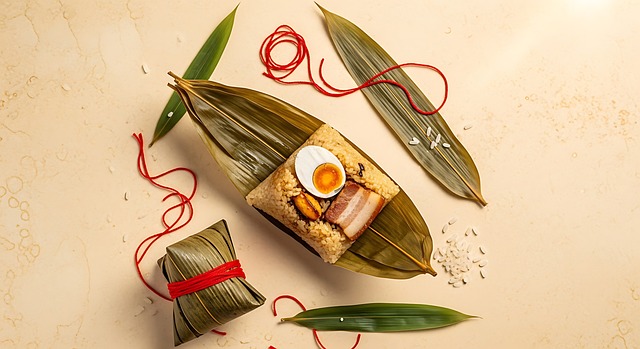 Free zongzi rice dumpling chinese food illustration