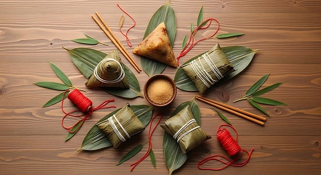Free zongzi rice dumplings dragon boat festival illustration