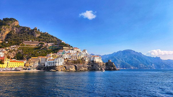 Italië, Amalfi, De Zee, De Stad
