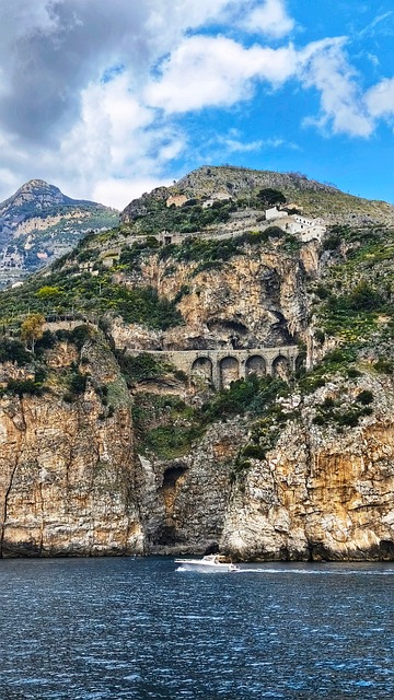 Italië, Positano, De Weg, Brug, Uur