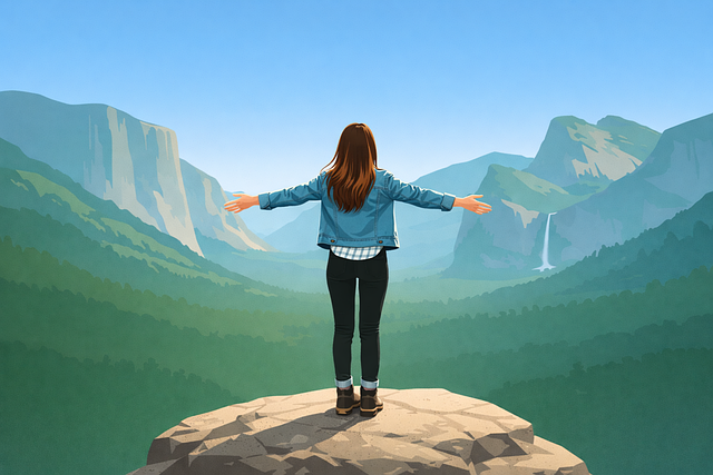 Free freedom woman mountain vector