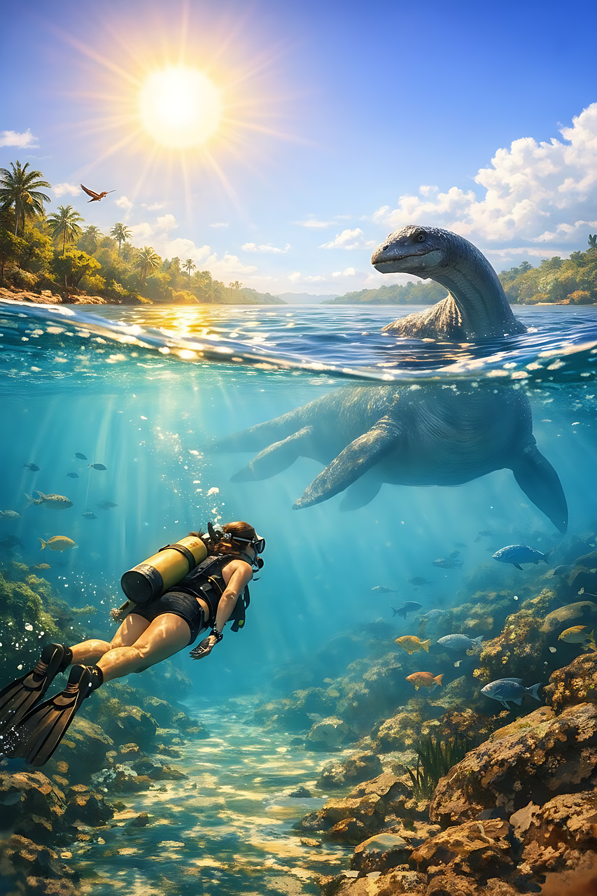 Download free HD stock image of Plesiosaurus Plesiosaur Free plesiosaurus plesiosaur sea monster illustration