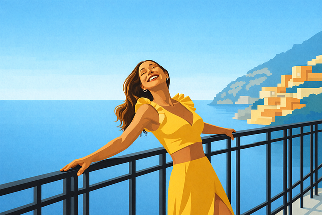 Free summer woman sea vector