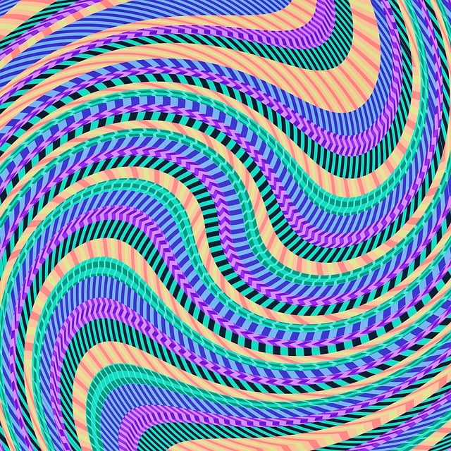 Free waves stripes optical illusions illustration