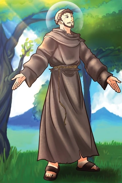 Free saint francis of assisi italian illustration