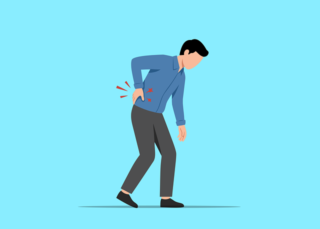 Free pain backache cartoon vector