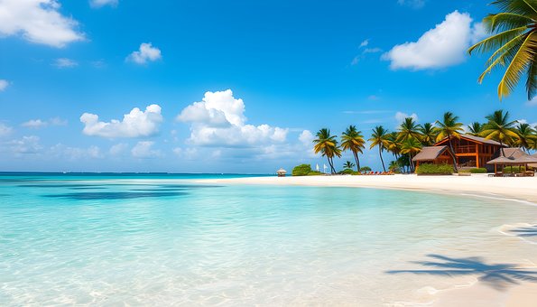 Havet, Hav, Beach, Waterfront, Palm