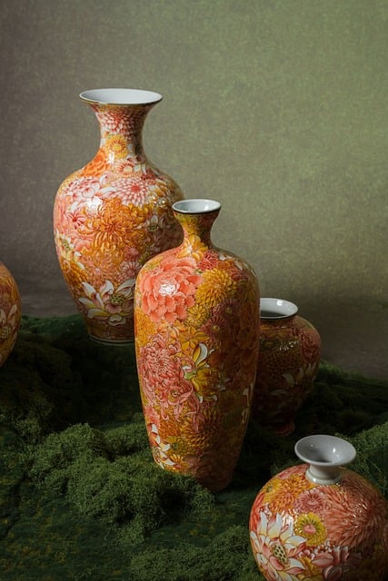 Use this high-quality image of vases, ceramics, pink in educational blogs, museum sites, or cultural documentaries.