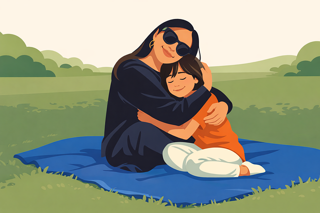 Free mother child parenting vector