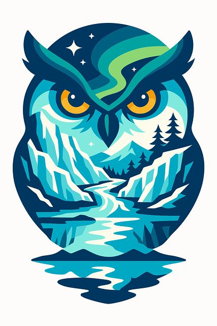 Free owl winter ice vector