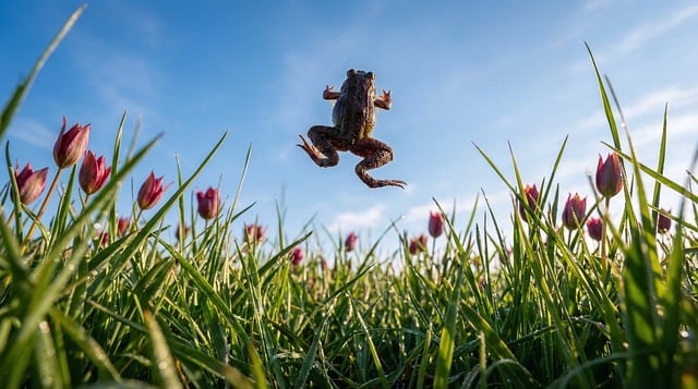 Free frog jump nature illustration