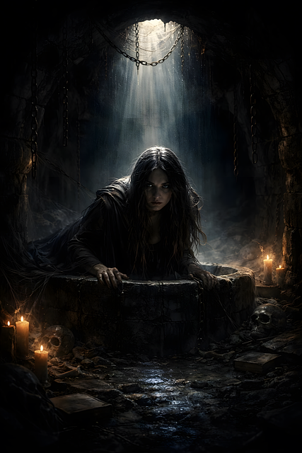Free dark magic witchcraft illustration