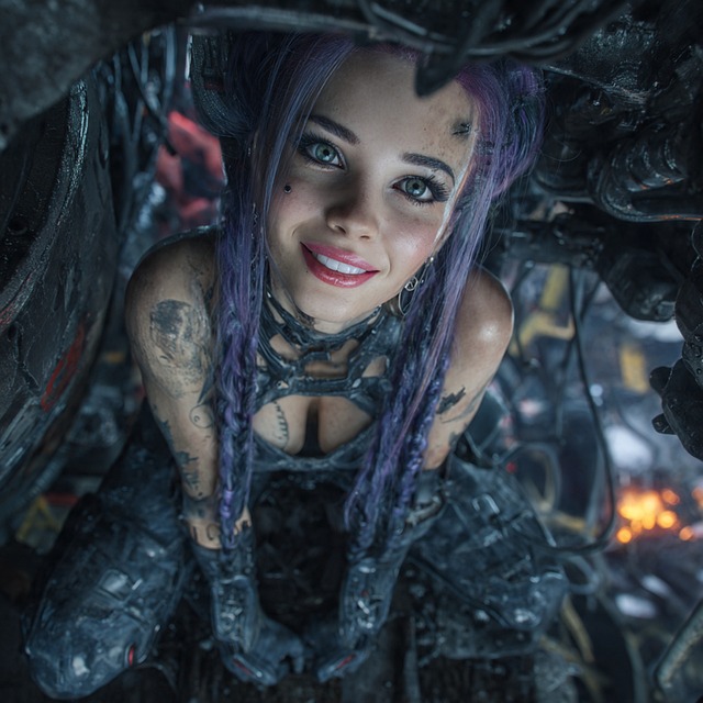 Free Cyberpunk Futuristic illustration and picture