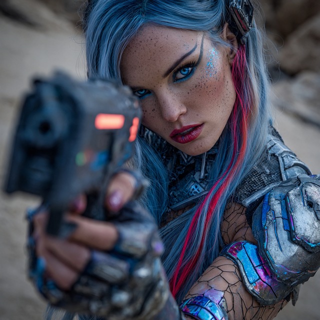 Free Cyberpunk Woman illustration and picture