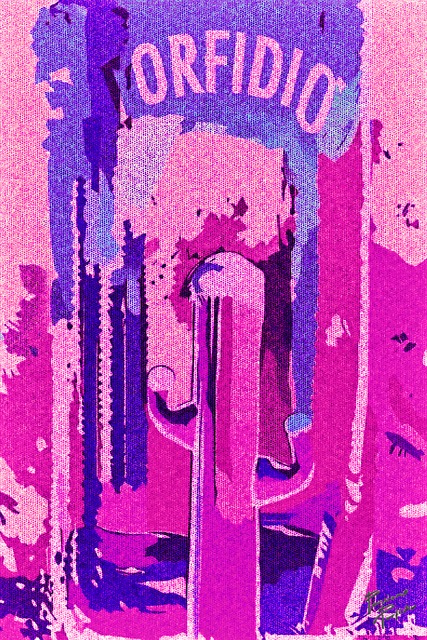 Free Desert Cactus Synthwave Art photo and picture