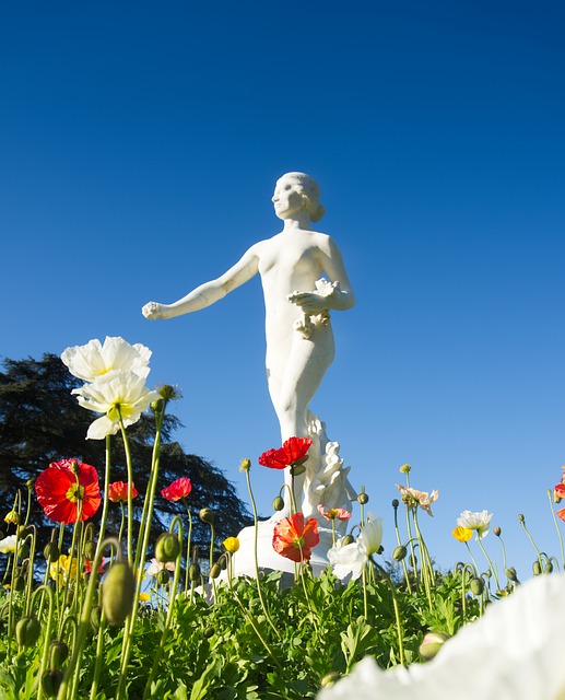 Estatua, Escultura, Parc, Flor