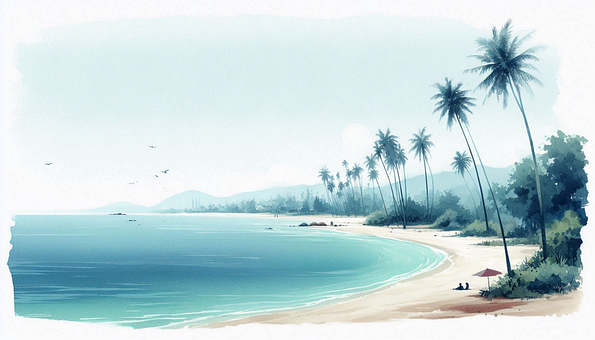 Beach, Havet, Hav, Palm, Palmer, Tropisk