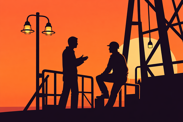 Free workers industrial silhouette illustration