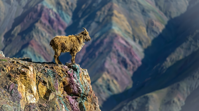 Free goat mountains mineral mountain illustration