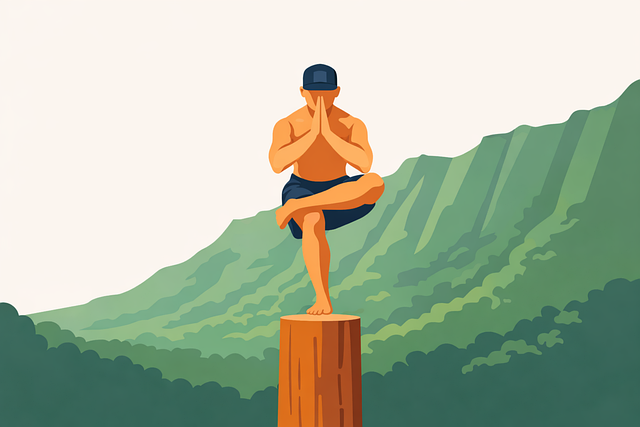 Free yoga balance meditation vector