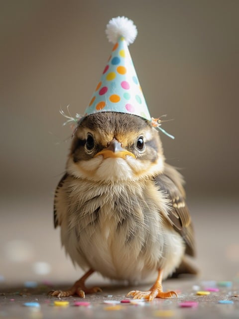 Free Bird Party Hat illustration and picture