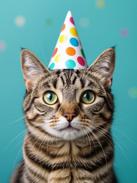 Free Cat Celebration illustration and picture