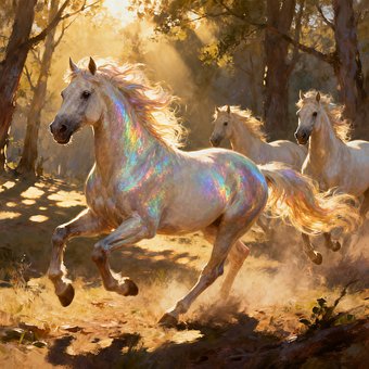 Hest, Dyr, Flok, Galoppere, Fantasi