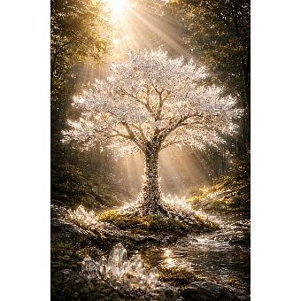 Árbol, Cristal, Rayos De Sol, Naturaleza